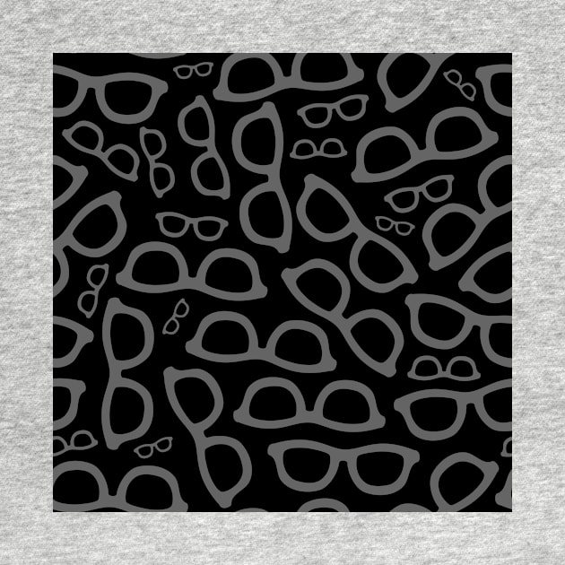 Glasses Pattern Black by XOOXOO